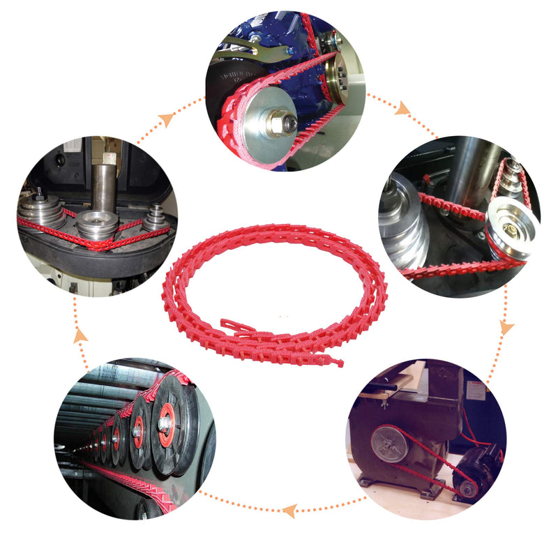 [Australia - AusPower] - 10FT Power Twist V Belt,1/2-Inch x 10 Feet A Type, Adjustable Link Belt 
