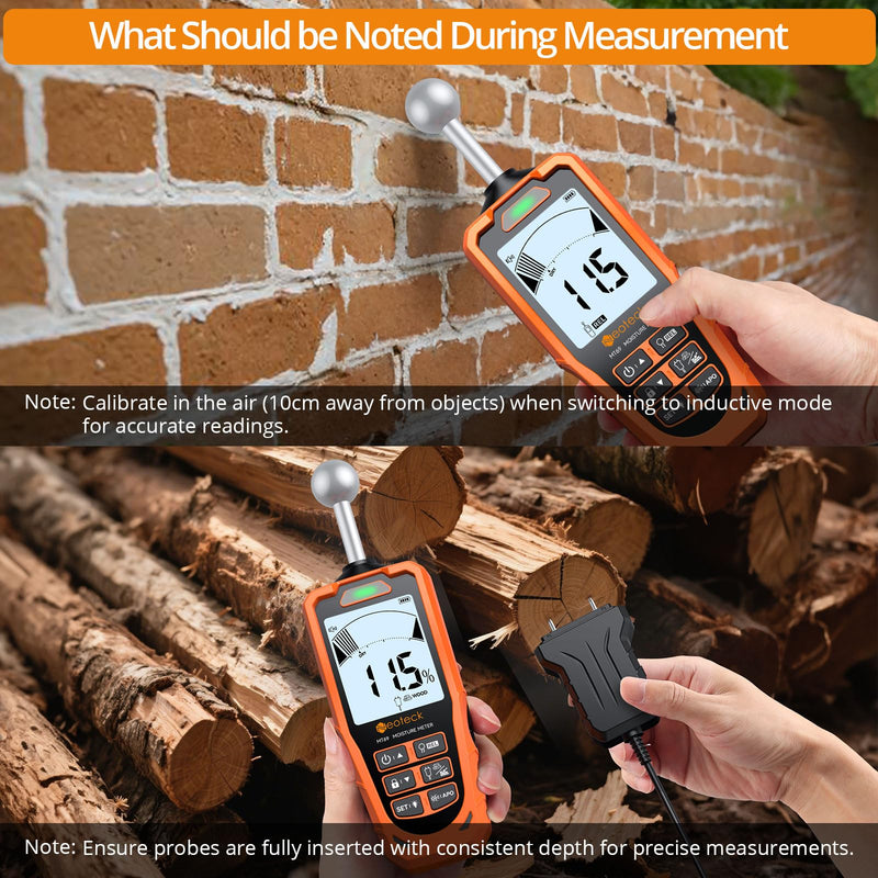 [Australia - AusPower] - Neoteck Professional Measurement Kit: 12 inch Digital Angle Finder Protractor Ruler & 2-in-1 Dual Probe Pinless Moisture Meter with LCD Display, Data Hold, Audio Alarm for Wood, Wall, Concrete 