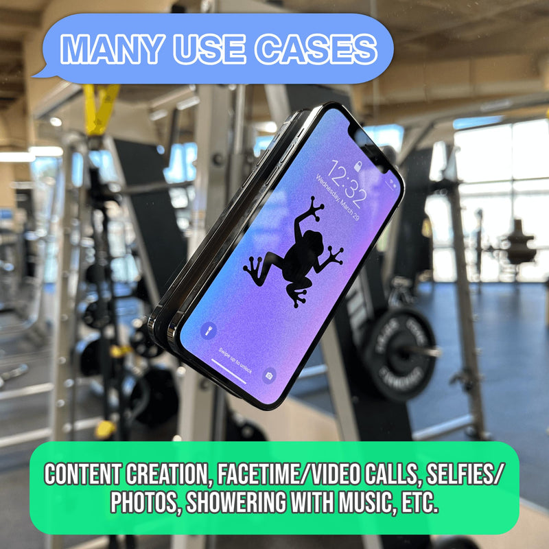 [Australia - AusPower] - Suction Phone Card Holder Mount, Phone Wallet, Silicon Adhesive Phone Accessory for iPhone and Android, Hands-Free Mirror Shower Phone Holder, TikTok Videos and Selfies (White) White 