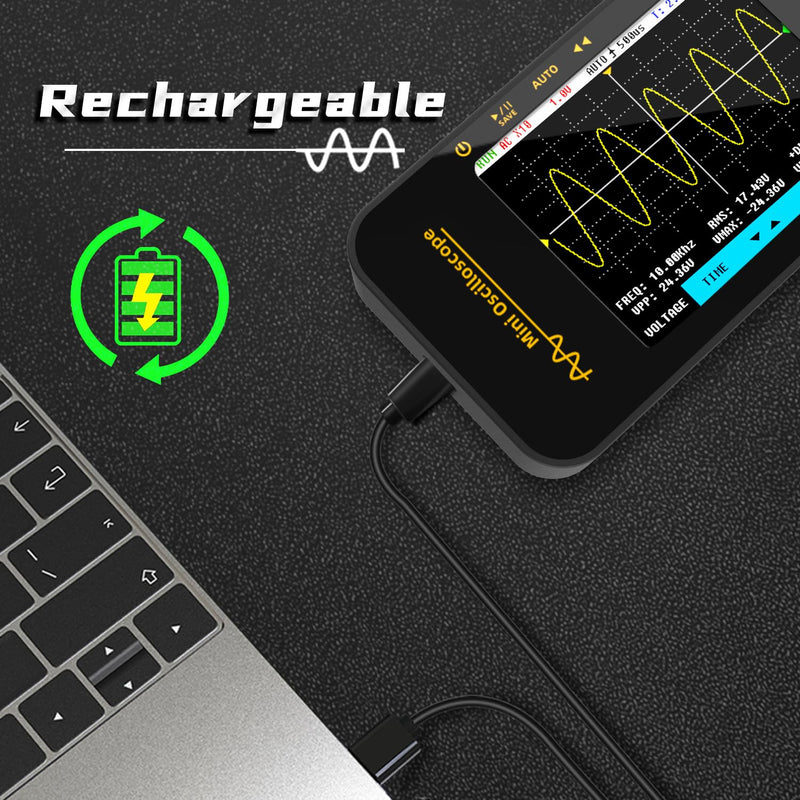 [Australia - AusPower] - BSIDE Handheld Digital Oscilloscope 3.2” TFT LCD Scope Tester, 10MHz Bandwidth with 48MSa/s Sampling Rate, Potable Automotive Oscilloscope with Auto/Nomal/Single Trigger for Audio Amplifier Hobbyist OT3 