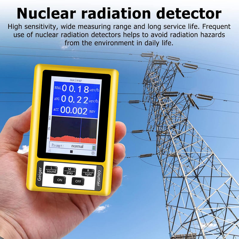 [Australia - AusPower] - Geiger Counter, Radioactivity Nuclear Radiation Detector, Handheld Nuclear Radiation Detector, Electromagnetic Radiation Detector, Fully Functional Tester for Home, Office, Outdoor 
