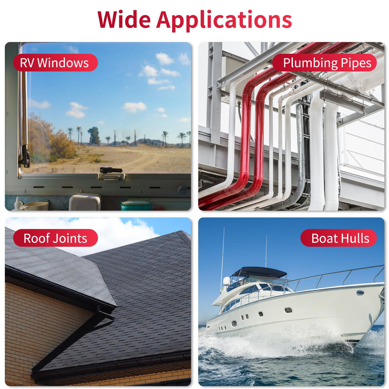 3/4" x 30ft Butyl Seal Tape - Butyl Rubber Sealing for Automotive(Car, RV, Truck, Boat) & Home Weatherproofing, Glass, Roof, Windows, Doors & Pipe (Gray, 1/8" Thick), 3 Rolls 3/4" x 30ft-Gray-3 Rolls