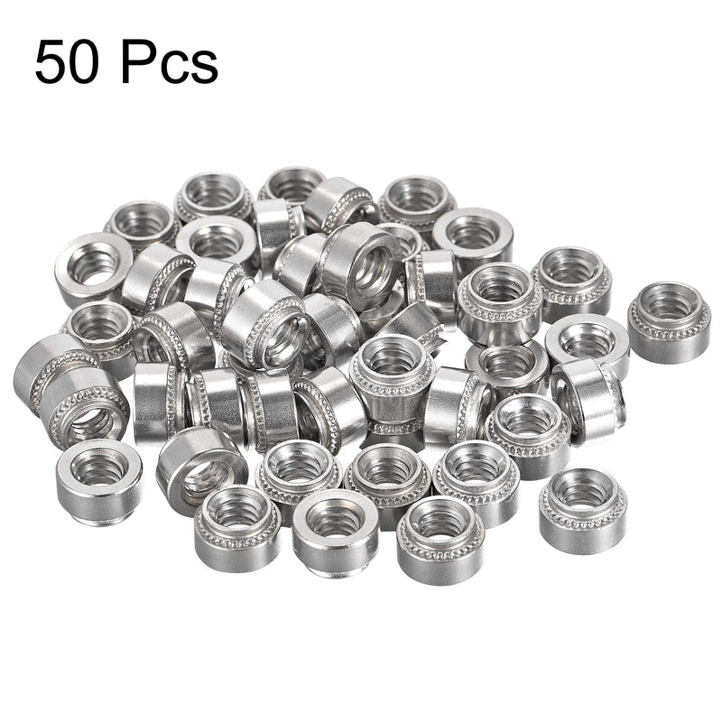[Australia - AusPower] - uxcell Self -Clinching Nuts,1/4-20 x 0.25-Inch Stainless Steel Rivet Nut Round Head Steel Metal Sheet Mounting Hardware Fastener 50pcs 1/4-20x6.53mm 