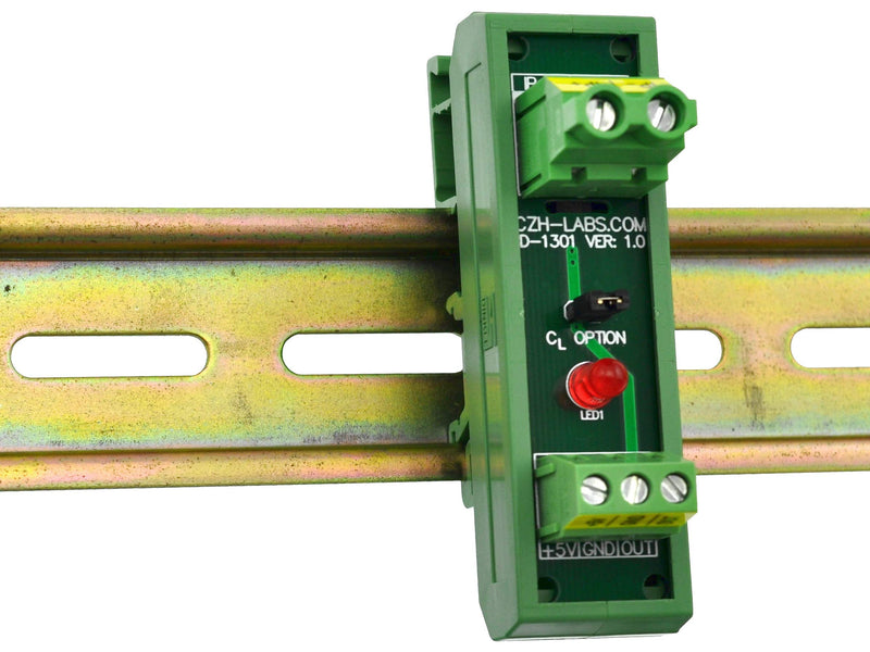 [Australia - AusPower] - Slim DIN Rail Mount AC/DC Current Sensor Module, Based on ACS712. (+/-20Amp) +/-20Amp 