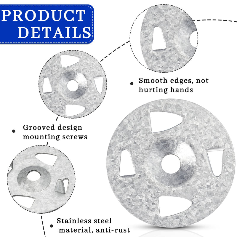 [Australia - AusPower] - Washers for Installation of Foam Board Panels 1-1/8 Inch Galvanized Steel Washer for Fixing Fastening Installation(80 Pcs) 80 