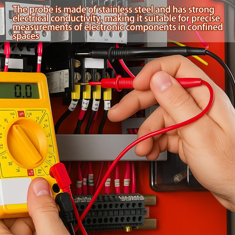 [Australia - AusPower] - 4PCS 0.7mm Multimeter Probes,Precision Wire Piercing Probe,Compatible with Small Multimeter and Voltmeter Leads,Ideal for Electricians and Circuit Testing 