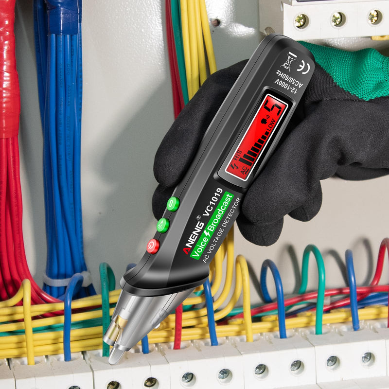 [Australia - AusPower] - ANENG Multimeter Tester,Non Contact Voltage Tester,Amp Ohm Volt Meter,Voice Broadcast Voltage Tester Pen,Measures Current, AC/DC Voltage,Capacitance, Resistance, Continuity Diodes Electrical Tools 