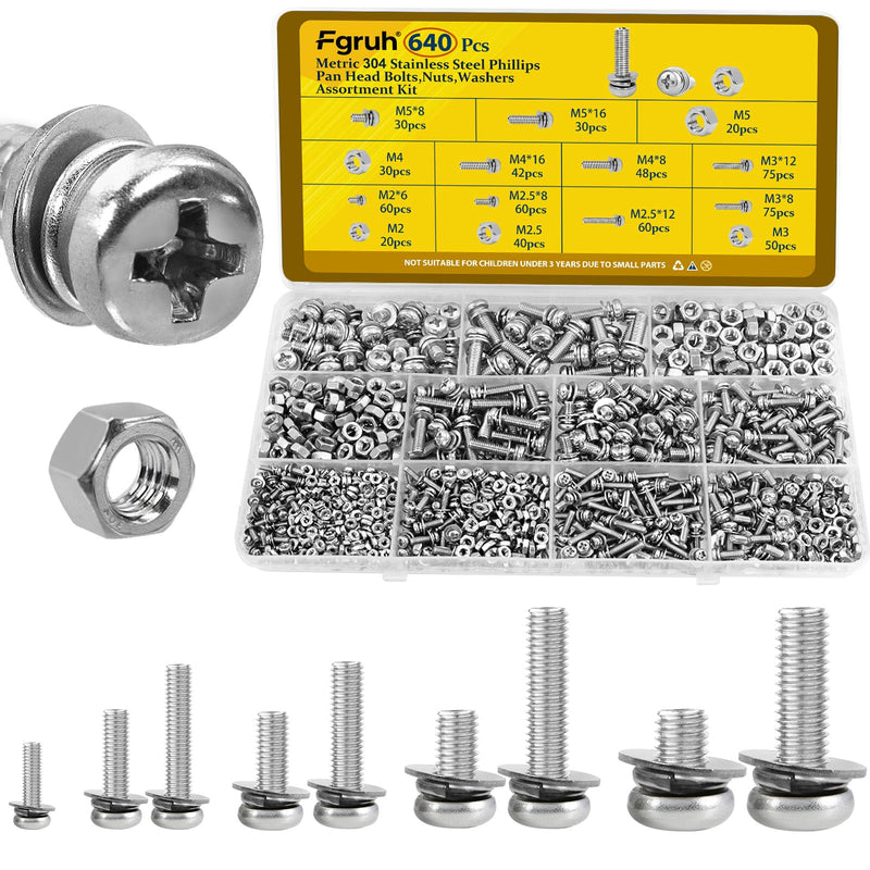 [Australia - AusPower] - 2200PCS Metric M2 M3 M4 M5 Hex Socket Button Head Bolts Assortment Kit & 640PCS M2 M2.5 M3 M4 M5 Machine Screws Assortment Kit 