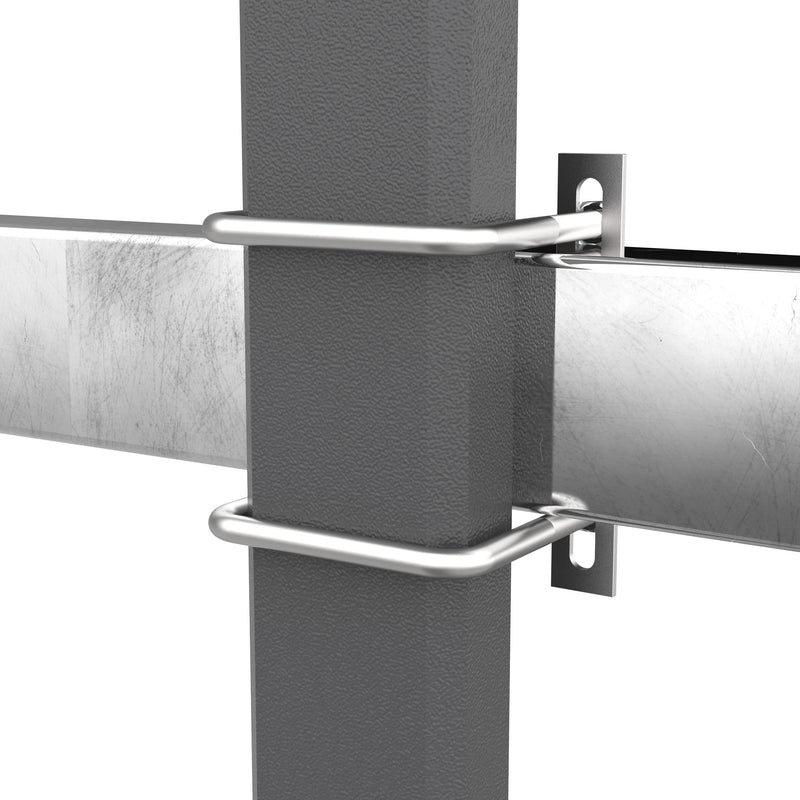 [Australia - AusPower] - 2 Sets 304 Stainless Steel Square U-Bolts 2.75"(70mm) Inner Width, 4.33"(110mm) Length Stainless with M8 Nuts, Frame Plate, Accessories for Automobiles Trailer, Boat Trailer Industrial Parts 70X110（W*L） 