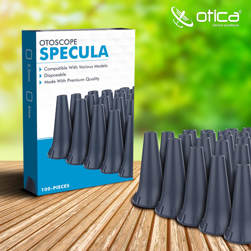[Australia - AusPower] - 4 mm Otoscope Ear Specula Tips Compatible with welcelln, K.a.w.e, Ries-TER and H.e.i.n.e Otoscopes Disposable (4 mm, 100, Count) 4 mm 100 Count 