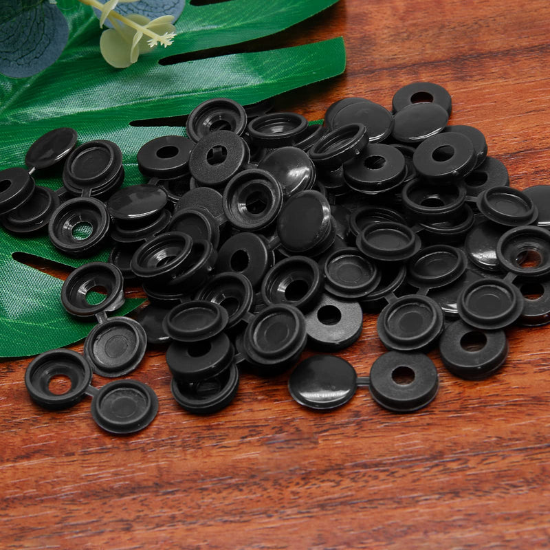 [Australia - AusPower] - Litoexpe 200 Black 5mm Plastic Hinged Screw Caps, Flip Tops for Screw Protection 5mm ID 