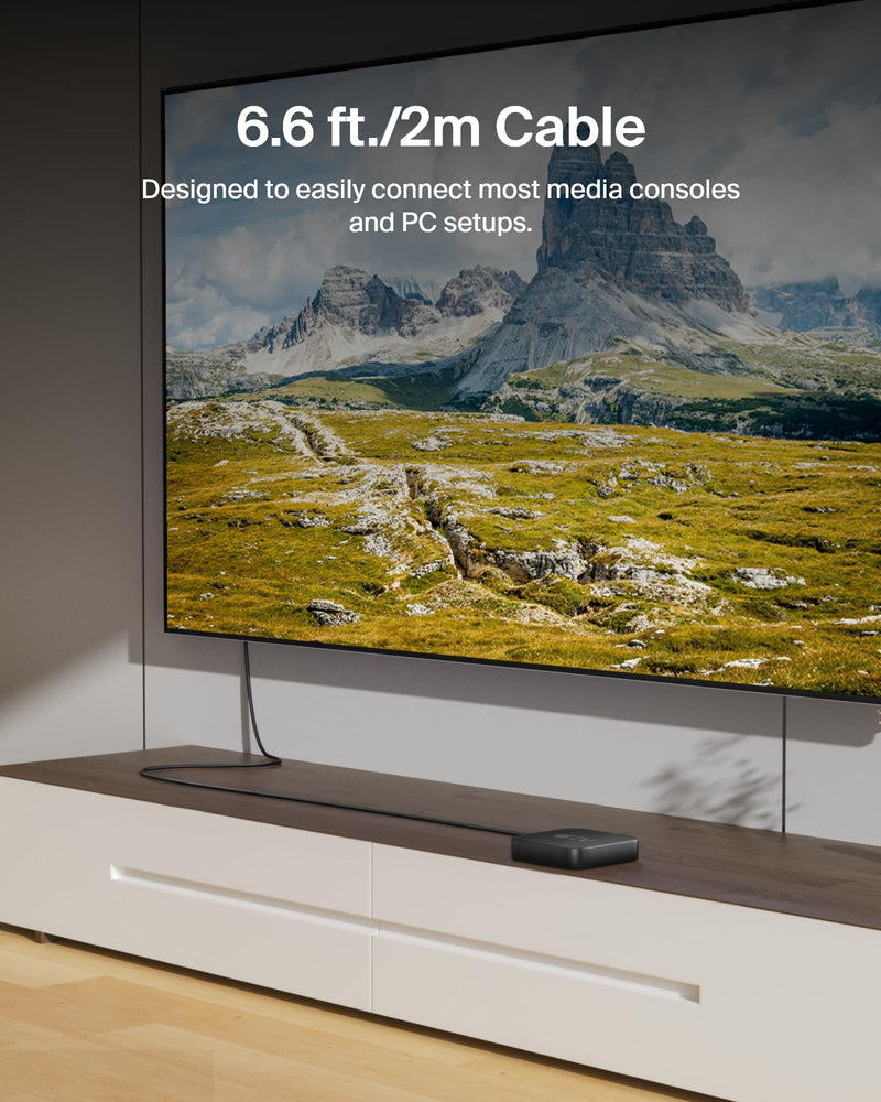 Belkin Ultra HD HDMI 2.1 Cable 6.6ft/2M, 4K Ultra High Speed HDMI Cable, 48Gbps HDMI 2.1 Cord, Dolby Vision HDR & 8K @60Hz, 10K Streaming - Compatible w/ Playstation, PS4, PS5, Xbox Series X, & More 6.6ft PVC Cable