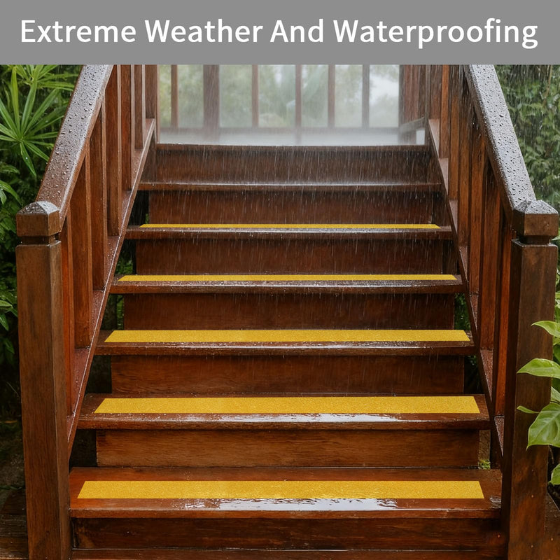 Aluminum Anti-Slip Tape 2" x30FT Yellow Ultimate Bathroom & Step Safety for Elderly/Pets - Waterproof Non-Slip Grip for Poolside, Indoor Stairs, Slippery Floors 2 IN