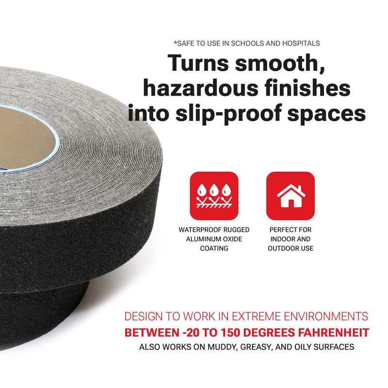 Tread Tape Roll for Anti-Slip Protection and Traction for Indoor and Outdoor Use, 2in. x 15ft.