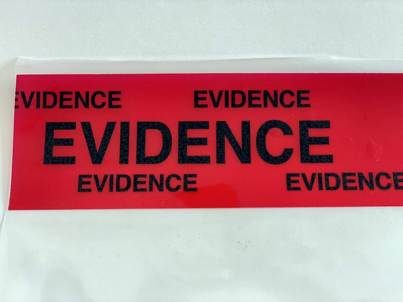 Taction Professional Evidence Tape, Police, Tamper-Evident Seal, Red, 1 Roll, 2” x 165 feet, Heavy Duty (Best for Large Items of Evidence)