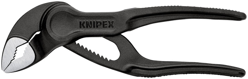 Knipex Cobra® XS Pipe Wrench and Water Pump Pliers grey atramentized, embossed, rough surface 100 mm (self-service card/blister) 87 00 100 BK Single
