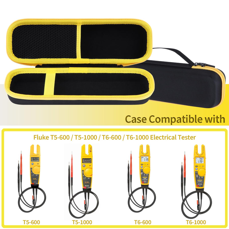 [Australia - AusPower] - Storage Case Compatible with Fluke T5-600 / T5-1000 / T6-600 / T6-1000 Electrical Voltage, Continuity and Current Tester 