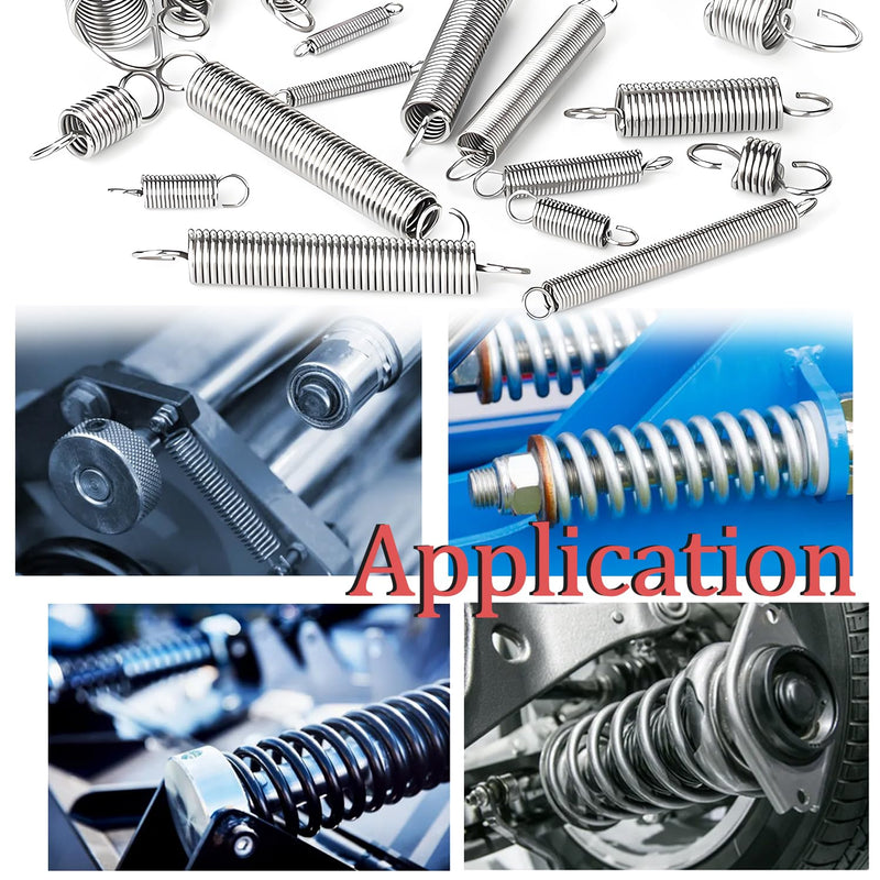 [Australia - AusPower] - 133PCS Extension Spring Assortment Kit 25 Different Sizes Zinc Plated Extension Spring for Home Repairs & DIY 133PCS 