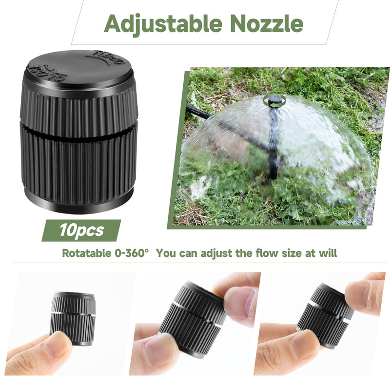 [Australia - AusPower] - 10 Pack Sprinkler Bubbler Heads Adjustable Water Flow Mushroom Irrigation Bubbler Head for 1/2 inch Male Thread,Drip Irrigation Spray Emitters Heads for Tree,Shrubs,Garden Watering System 10PCS Bubbler Head 