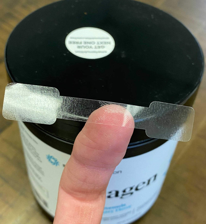 Clear Blank Tamper Evident Labels, 0.5 x 2.75 Inch 500 Total Clear Stickers - Tamper Proof Stickers, Ideal for Food Delivery, Food Packaging, Envelope Seals, Product Protection
