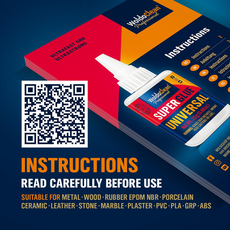[Australia - AusPower] - Super Glue for All Purpose 25g Extra Strong - Waterproof, Heat-Resistant, Clear Glue with Precise Nozzle 