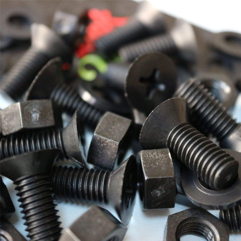 [Australia - AusPower] - 20 x Black Countersunk Screws Polypropylene (PP) Plastic Nuts and Bolts, Washers, M8 x 20mm, Anti-Corrosion, Chemical Resistant, (5/16 x 25/32 in) 