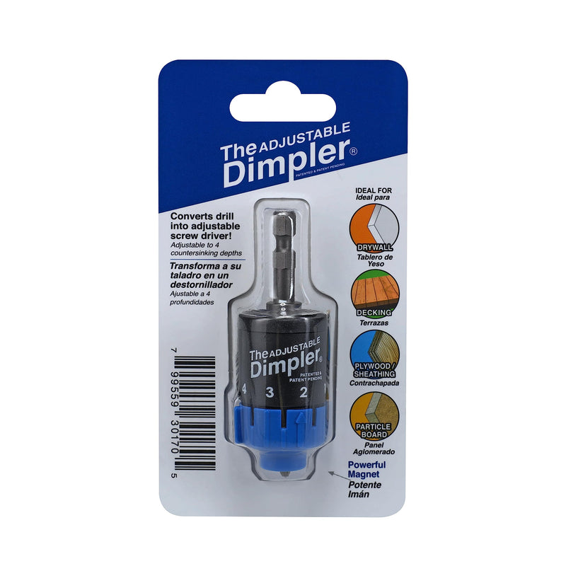 [Australia - AusPower] - Adjustable DIMPLER ® Drywall Bit - Perfect for Converting Electric and Impact Drills into a Drywall and Deck Screw Gun holds the screw with a Powerful Magnet. 