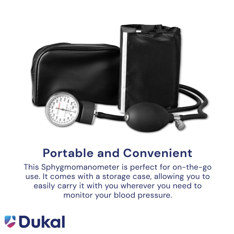 [Australia - AusPower] - Standard Manual Blood Pressure Cuff | Precise Monitoring Blood Pressure Cuff Manual and Sphygmomanometer | Black Nylon BP Cuff Manual 