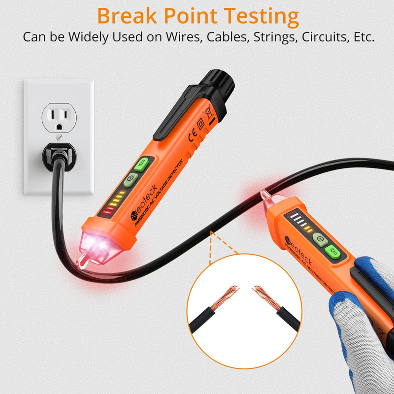 [Australia - AusPower] - Neoteck Professional Electrical Kit: Non-Contact Voltage Tester Pen & Auto Ranging Digital Multimeter AC/DC Voltage, Current, Continuity, LED Flashlight, Buzzer Alarm 