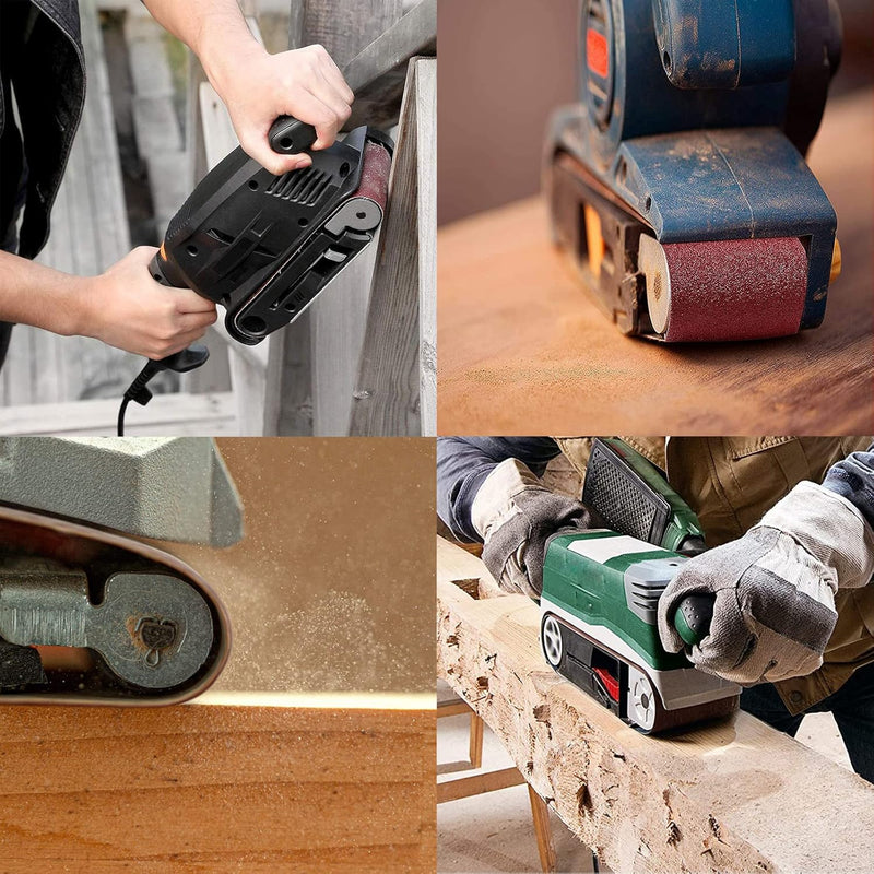 [Australia - AusPower] - Goodway Fabric Sanding Belts for Belt Sander - 75 x 533 mm 80 Grit Pack of 10 - High Quality Sanding Belts for Precise Sanding of Wood and Metal 