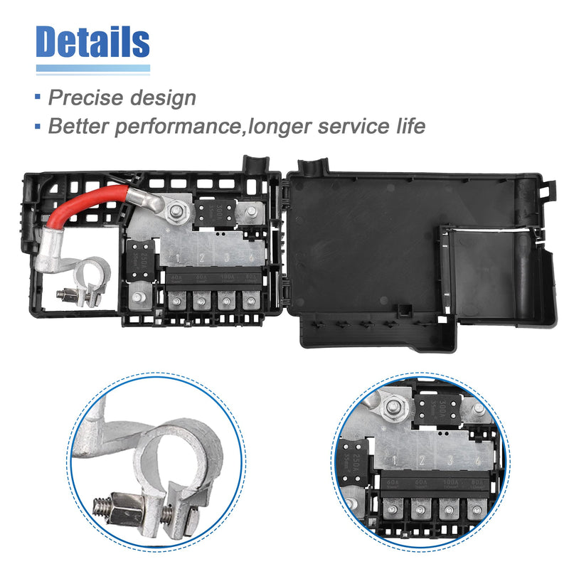 X AUTOHAUX Fuse Box Battery Terminal with Cover Fits for Cadillac ATS XTS Engine Compartment Fuse Block for Chevrolet Malibu Replacement 20914309 84499606