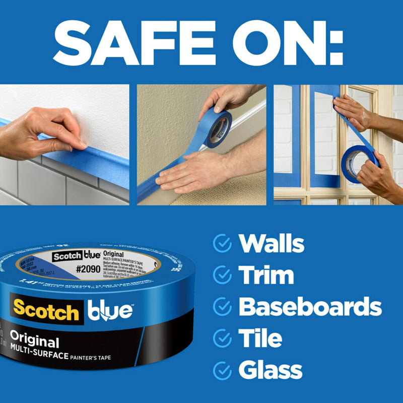 [Australia - AusPower] - ScotchBlue Original Multi-Surface Painter's Tape, 0.94 Inches x 60 Yards, 4 Rolls, Blue, Paint Tape Protects Surfaces and Removes Easily, Multi-Surface Painting Tape for Indoor and Outdoor Use 