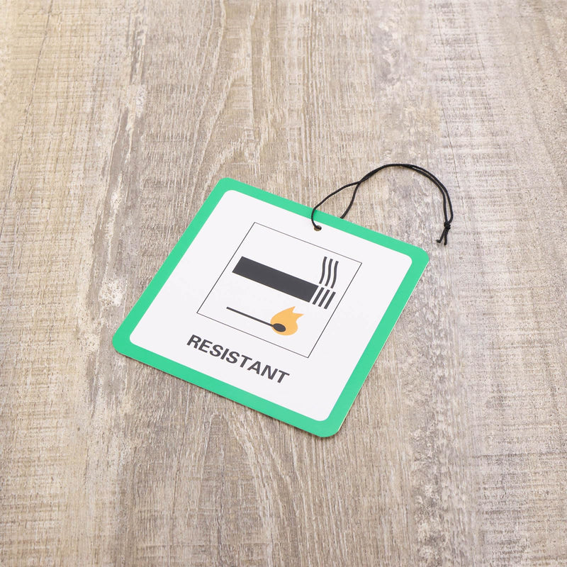 SING F LTD 50pcs 9cm X 9cm Fire Safety Labels for Furniture and Chairs with String Furniture Flame Retardant Labels for Flammable Furniture Household Labels