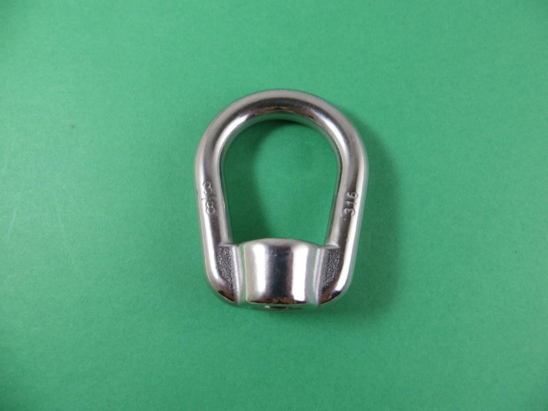 [Australia - AusPower] - US STAINLESS Stainless Steel 316 Type 804 US Shape Lifting Eye Nut 3/8" UNC Pitch of 16 Marine Grade 