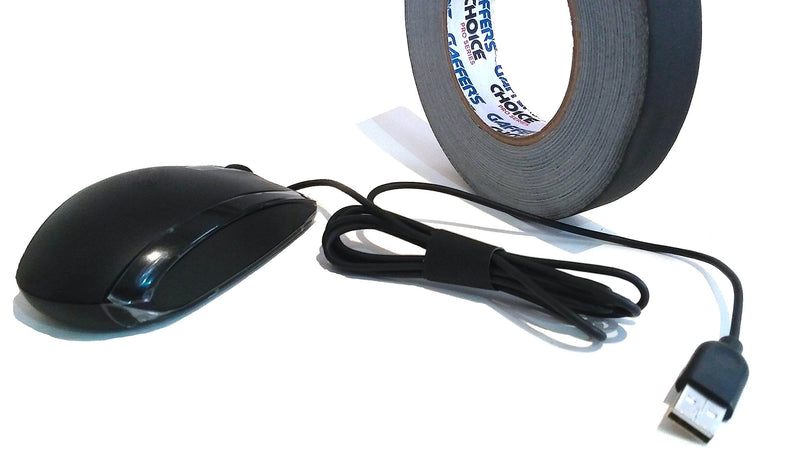 Gaffer Tape 1 inch x 60 Yard Black by GAFFER'S CHOICE - Adhesive is Safer Than Duct Tape - Waterproof & Non-Reflective Multipurpose Spike Tape