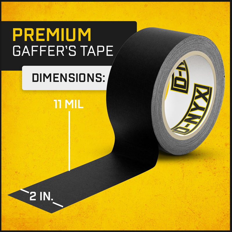 [Australia - AusPower] - Gaffer Tape 2 Inch x 1 Pack Black Gaffing Tapes, Heavy Duty No Residue, Matte Finish, Non-Reflective, Multipurpose Premium Heavy Duty Black Frog Tape, Strong Fabric Tape 