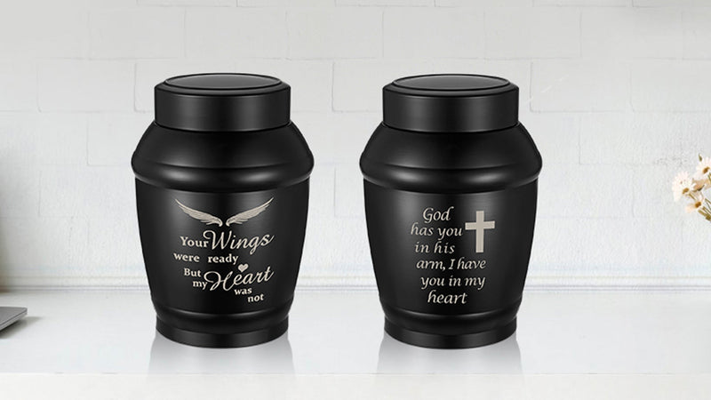 SOITIS 5.5" Wings Urns for Ashes Medium Urns for Human Ashes for Women Men