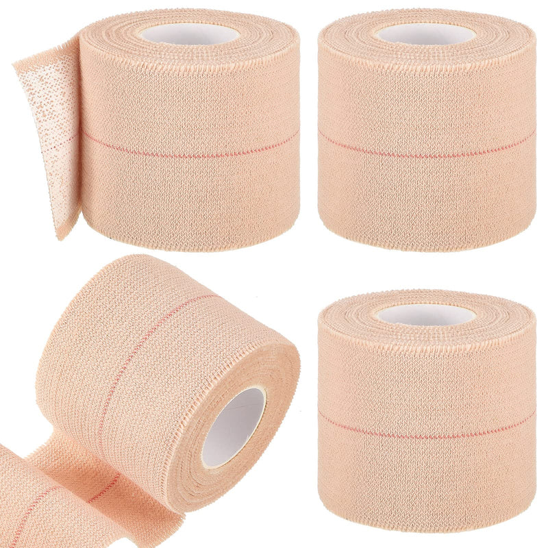 BBTO 4 Rolls Elastic Tape Adhesive Elastic Tape Self Adhesive Bandage Wrap Flexible Stretch Bandages for Sports Ankle, Knee and Wrist Sprains Animal Pets, 5 Yard(2 Inch in Width) 2 Inch in Width