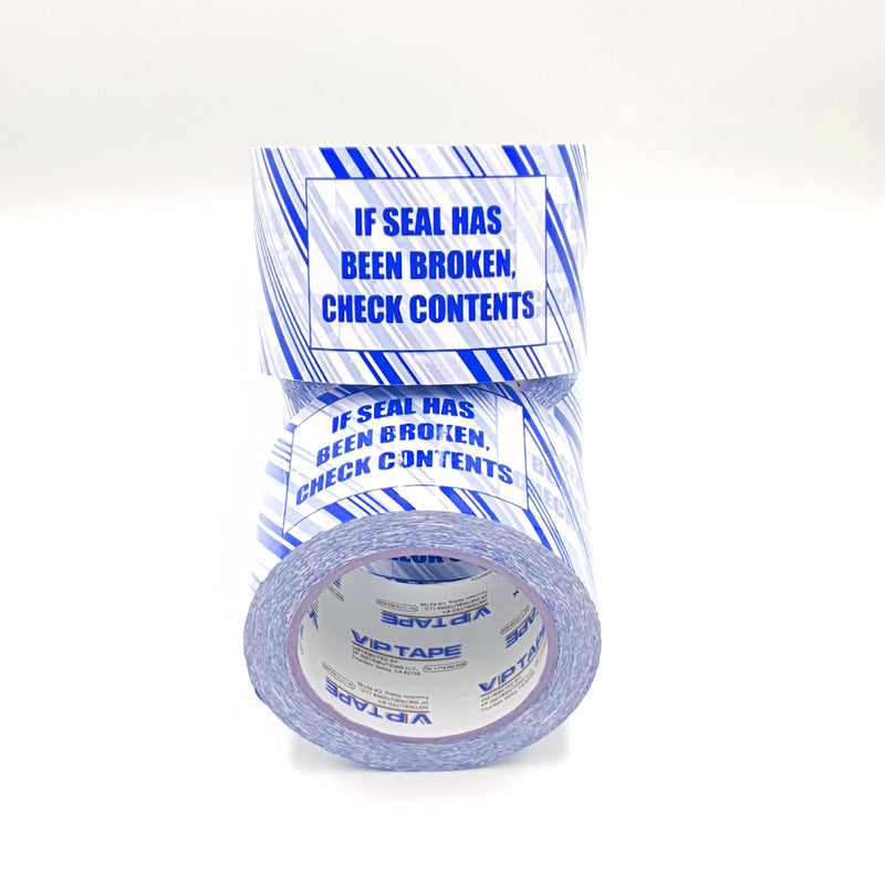 VP Printed Security Packing Tape, 3Inch x 110 Yards, Thickness 2.0 Mil,6 Rolls., blue &white (3s) 6