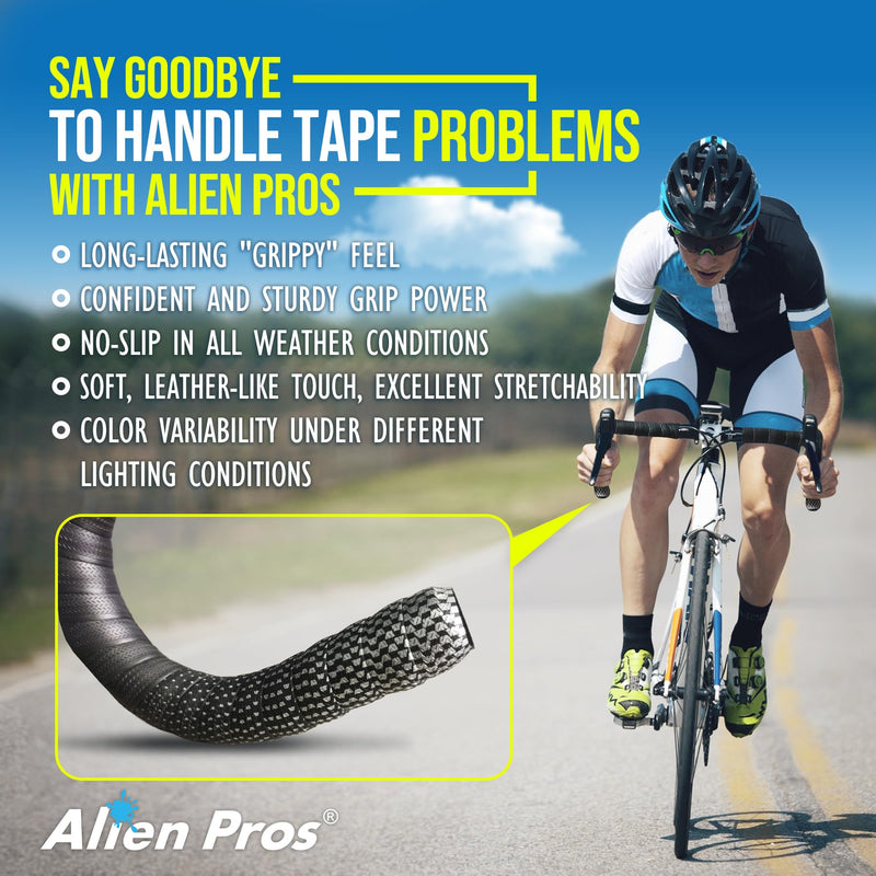 ALIEN PROS Set of 4 Purple & Silver Chameleon Bike Handlebar Tape - Elevate Your Ride with Stylish, Comfortable, and Color-Shifting PU Tape for Enhanced Grip with These Bicycle Handle bar Tape