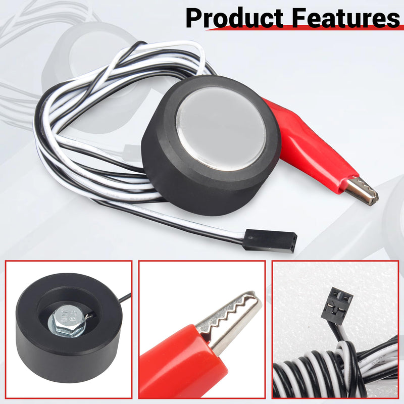 [Australia - AusPower] - CNCTOPBAOS CNC Router Z-Axis Tool Setting Touch Probe with 2 Pin Connector, Auto-Check Tool Setter Plate Zero Sensor Block for 3018-PRO/MAX/Plus, 3020 Plus,4030, 4540 etc Engraving Milling Machine 
