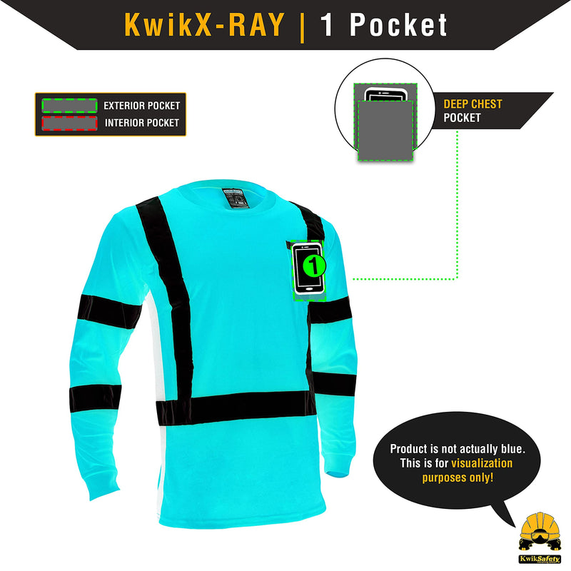 KwikSafety - Charlotte, NC - Operator Long Sleeve Safety Shirts [Solid Reflective Tape] Class 3 ANSI Tested OSHA XX-Large Basic Tape | Orange
