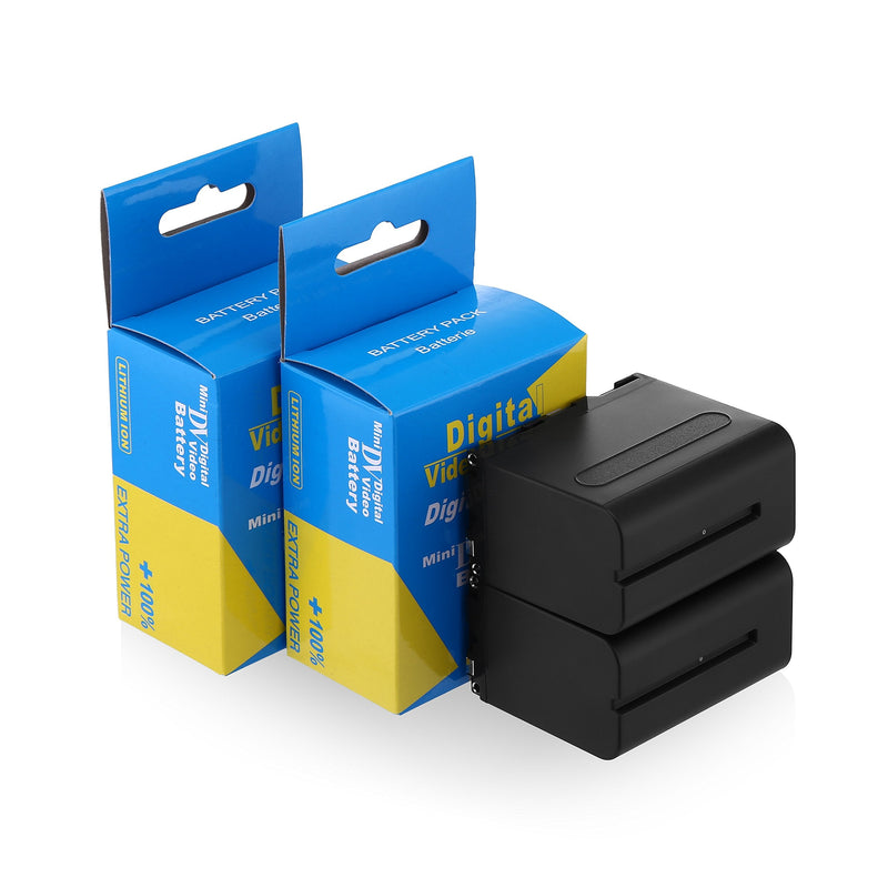 [Australia - AusPower] - Powerextra 2 Pack Replacement NP-F970 Battery Compatible with Sony DCR-VX2100, DSR-PD150, DSR-PD170, FDR-AX1, HDR-AX2000, HDR-FX1, HDR-FX7, HDR-FX1000, HVL-LBPB, HVR-HD1000U, HVR-V1U, HVR-Z1P 