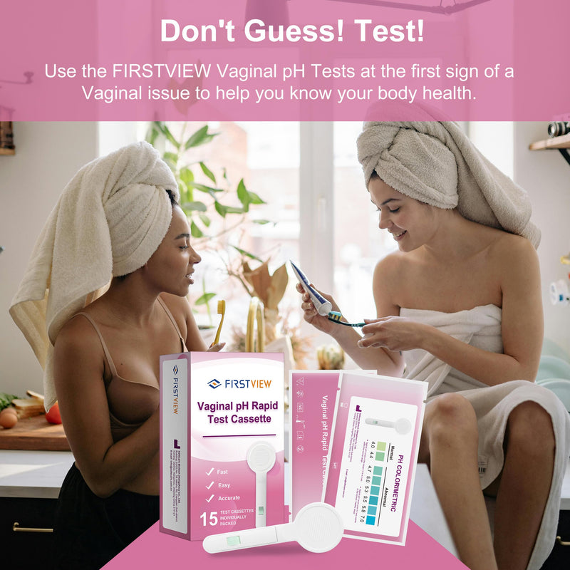 [Australia - AusPower] - Vaginal pH Test Strips, Feminine Health Vaginal pH Test Strips Kits for Bacterial Vaginitis, Trichomonas Vaginitis, pH Balance for Women (15pcs) 