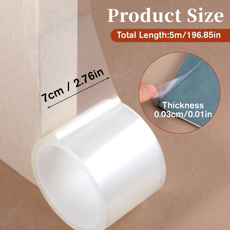 3" x 16.5Ft Book Repair Tape Archival Safe Acid-Free Clear Book Repair Tape Transparent Books Binding Tapes No Residue Strong Waterproof Adhesive for Libraries Textbook Photo Album Removable Tapes