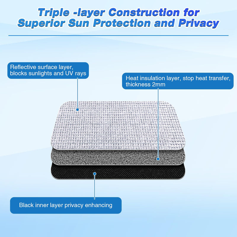 Frienda Rv Window Reflective Insulation Roll 24inchx10ft Double Aluminum Foil Heat Bubble Thermal Window Shade Door Cover Blackout for Garage Roof Travel Camper Skylight Shield