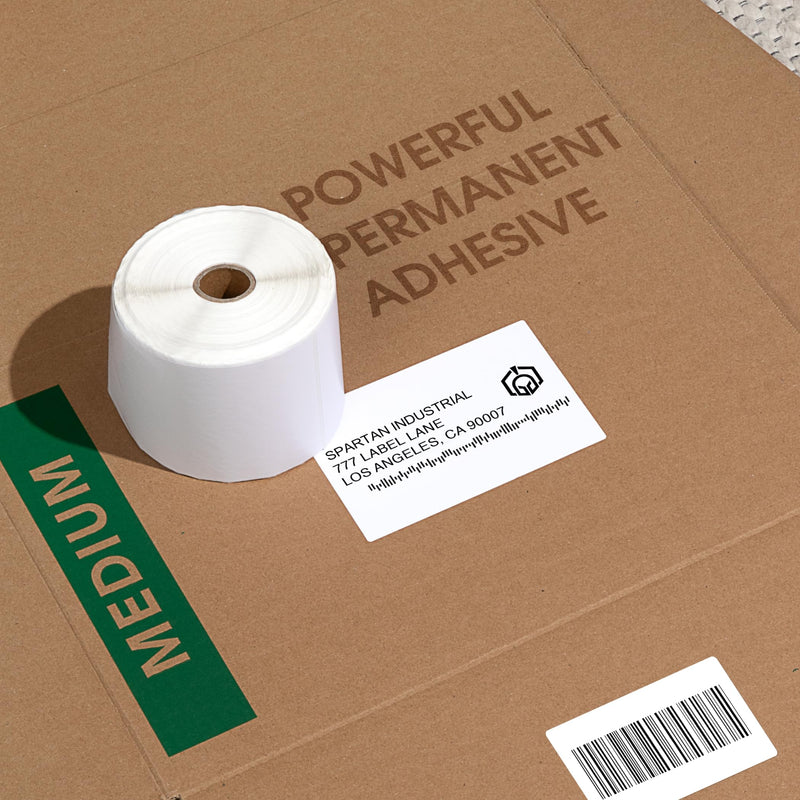 [Australia - AusPower] - Spartan Industrial - 1 1/2" X 1" Direct Thermal Labels (10 Rolls, 1300/Roll) Barcode Labels Compatible with Rollo, Zebra, and Other Desktop Label Printers 1.5" X 1" 10 Count 