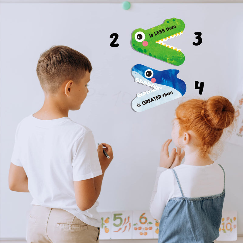[Australia - AusPower] - 3 Magnetic Math Signs, Math Symbols Greater Than/Less Than/Equal To Math Demonstration Tool Teacher School Classroom Supplies, Numeric Relationship Understanding and Math Problem Solving 3 Magnetic Math Signs 