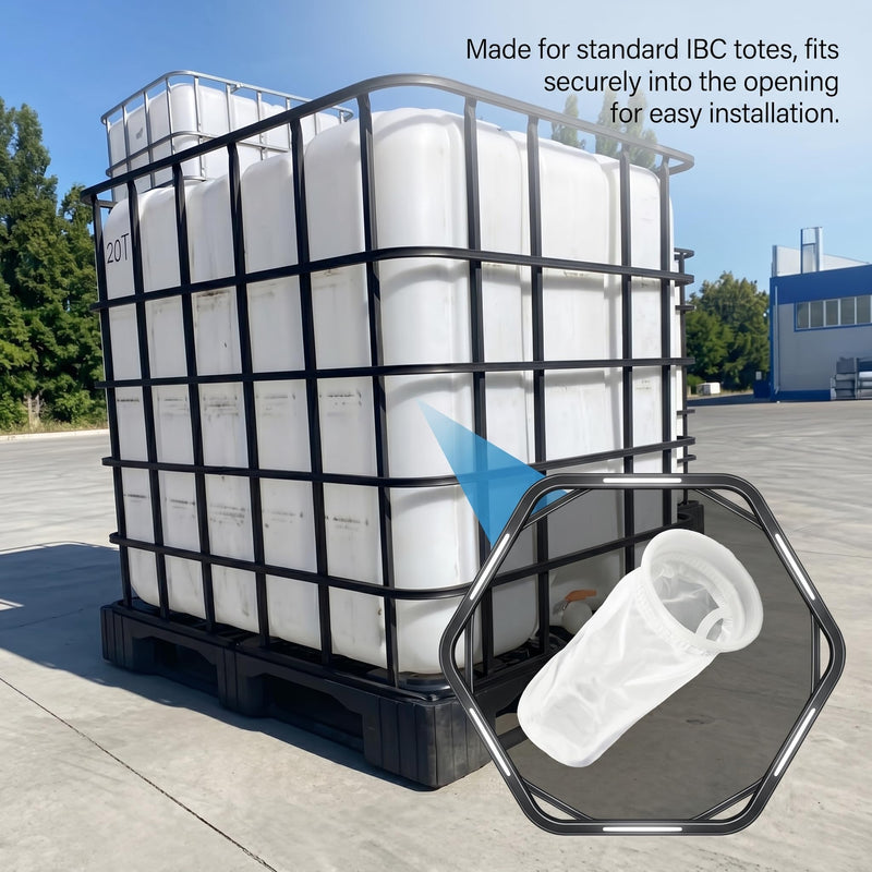 Pack of 4 IBC Filter Lid Filter, Rainwater Filter, IBC Tank Filter, IBC Container Accessories Lid Filter, Nylon Barrel Filters, Washable Replacement Filter for Rain Bottles, Mesh Filter Set Rainwater