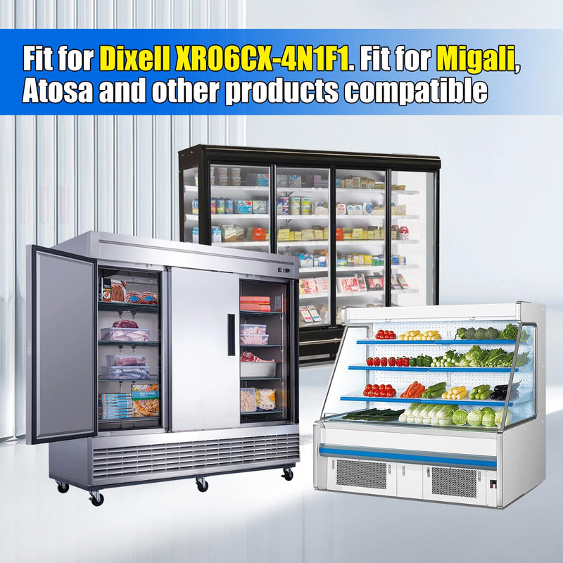 [Australia - AusPower] - XR06CX-4N1F1 Digital Temperature Controller, Compatible with Dixell Commercial Refrigerators & Freezers 120V 50-60hz, Programmable Digital Thermostat with Sensor Probe & Mounting Hardware 